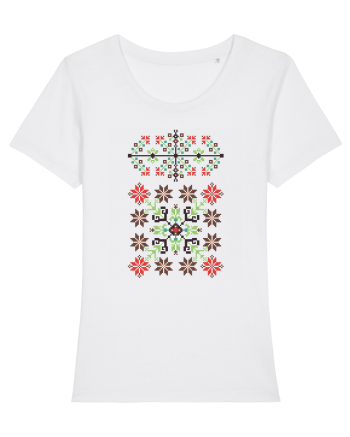 Romania Motiv National Traditional White