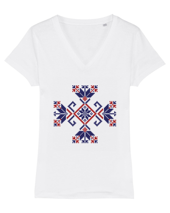 Romania Motiv National Traditional White
