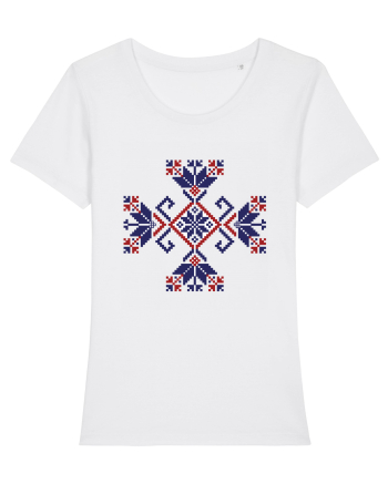 Romania Motiv National Traditional White