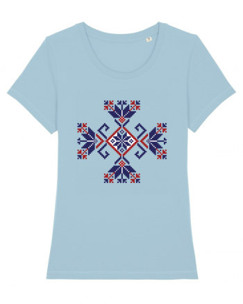 Romania Motiv National Traditional Sky Blue