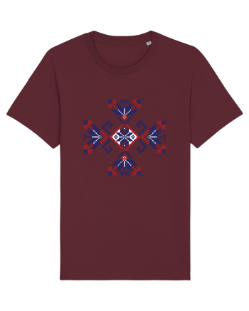 Romania Motiv National Traditional Burgundy
