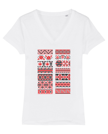 Romania Motiv National Traditional White