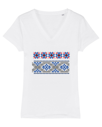 Romania Motiv National Traditional White