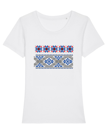 Romania Motiv National Traditional White