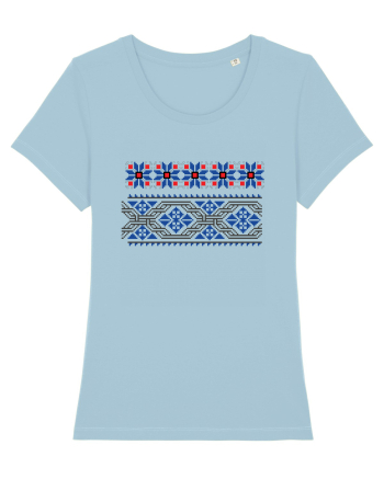 Romania Motiv National Traditional Sky Blue