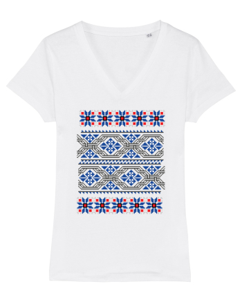 Romania Motiv National Traditional White