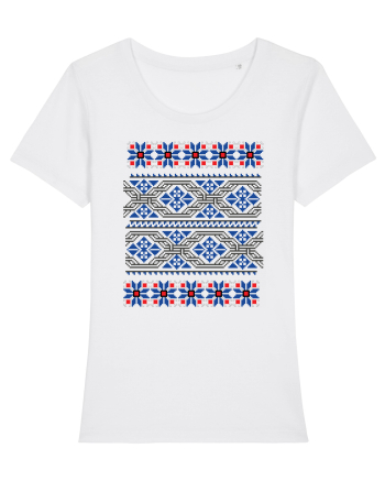 Romania Motiv National Traditional White