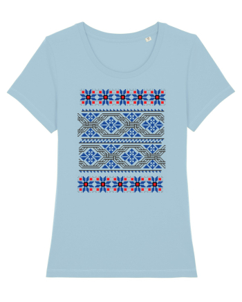 Romania Motiv National Traditional Sky Blue