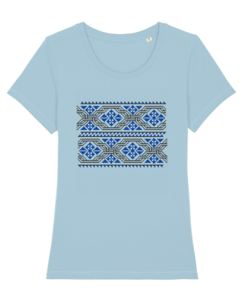 Romania Motiv National Traditional Sky Blue