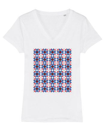 Romania Motiv National Traditional White