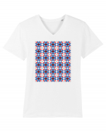 Romania Motiv National Traditional Tricou mânecă scurtă guler V Bărbat Presenter