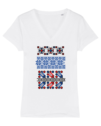 Romania Motiv National Traditional White