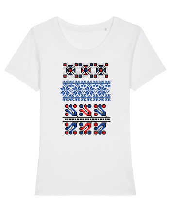 Romania Motiv National Traditional White