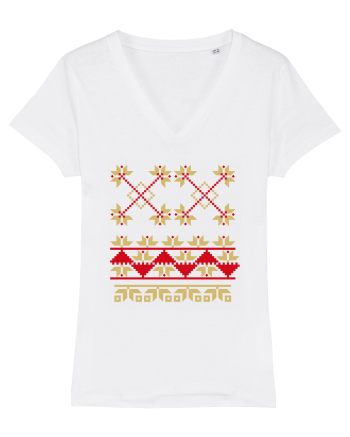 Romania Motiv National Traditional White