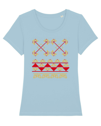 Romania Motiv National Traditional Sky Blue