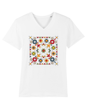 Romania Motiv National Traditional White