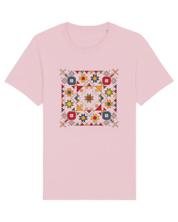 Romania Motiv National Traditional Cotton Pink