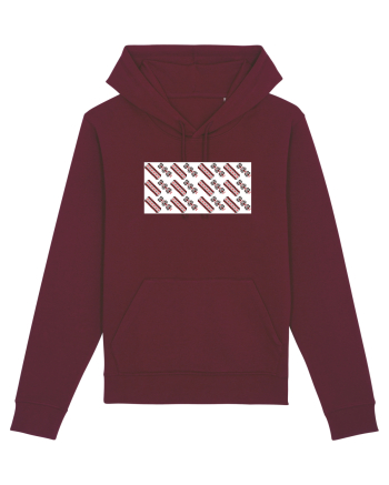Romania Motiv National Traditional Burgundy