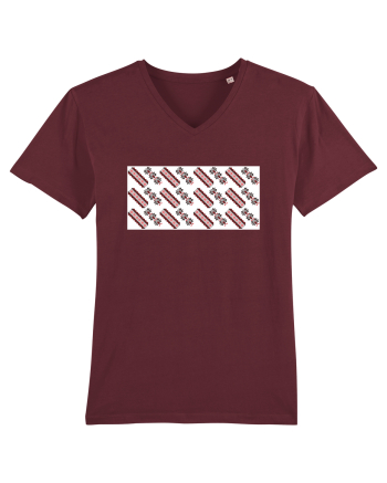Romania Motiv National Traditional Burgundy