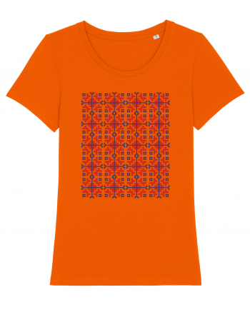 Romania Motiv National Traditional Bright Orange