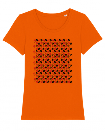Romania Motiv National Traditional Bright Orange
