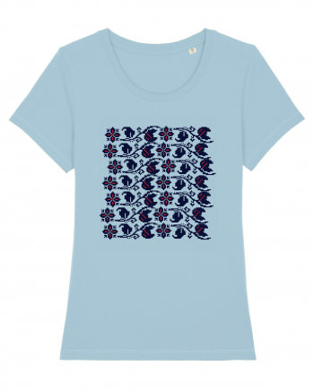 Romania Motiv National Traditional Sky Blue
