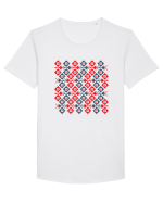 Romania Motiv National Traditional Tricou mânecă scurtă guler larg Bărbat Skater