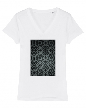 Romania Motiv National Traditional White