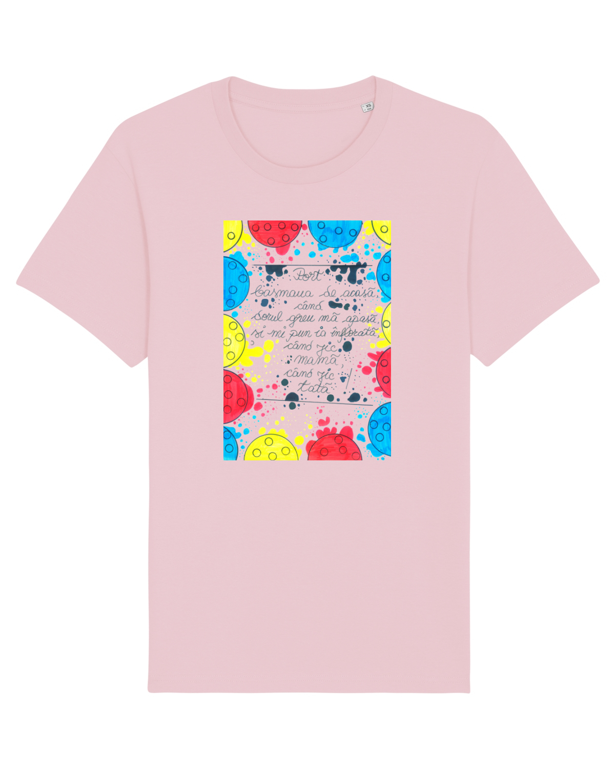 Tricou mânecă scurtă Unisex Rocker Cotton Pink
