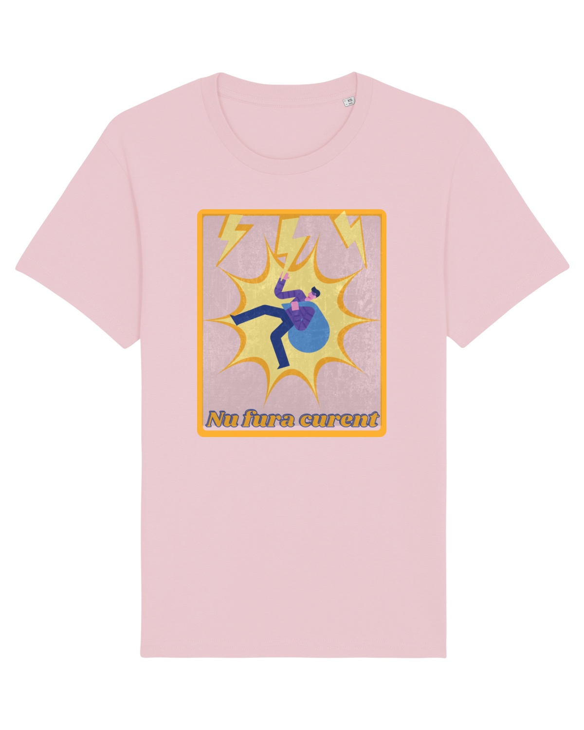 Tricou mânecă scurtă Unisex Rocker Cotton Pink
