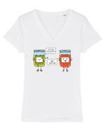 Ce faci, dulceață? Tricou mânecă scurtă guler V Damă Evoker