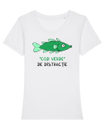 „Cod verde” de distracție Tricou mânecă scurtă guler larg fitted Damă Expresser