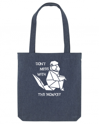 Don't Mess With The Monkey - Origami Style Midnight Blue