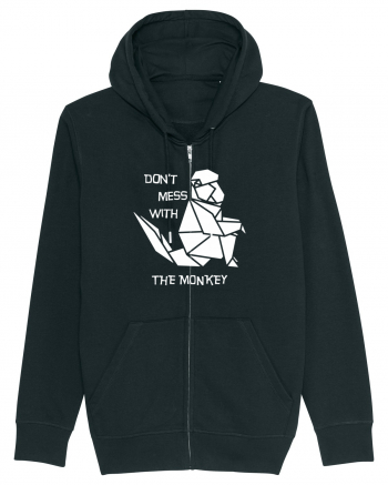 Don't Mess With The Monkey - Origami Style Black