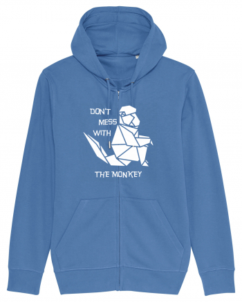 Don't Mess With The Monkey - Origami Style Bright Blue