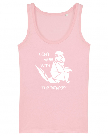 Don't Mess With The Monkey - Origami Style Cotton Pink