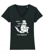 Don't Mess With The Monkey - Origami Style Tricou mânecă scurtă guler V Damă Evoker