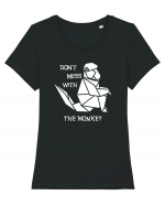 Don't Mess With The Monkey - Origami Style Tricou mânecă scurtă guler larg fitted Damă Expresser
