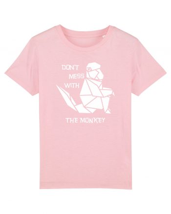 Don't Mess With The Monkey - Origami Style Cotton Pink