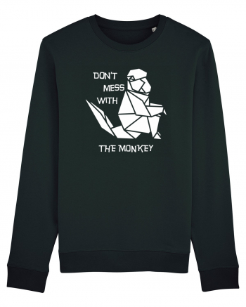 Don't Mess With The Monkey - Origami Style Black