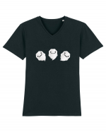 Cute Origami Ghosts - Happy Halloween Tricou mânecă scurtă guler V Bărbat Presenter