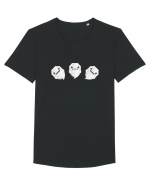 Cute Origami Ghosts - Happy Halloween Tricou mânecă scurtă guler larg Bărbat Skater