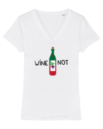 Wine Not Tricou mânecă scurtă guler V Damă Evoker