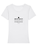 Inspiro #10 Tricou mânecă scurtă guler larg fitted Damă Expresser