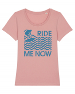 Ride me now Tricou mânecă scurtă guler larg fitted Damă Expresser