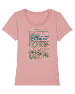 Dedicat Tricou mânecă scurtă guler larg fitted Damă Expresser