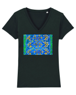 Flori de vis Tricou mânecă scurtă guler V Damă Evoker