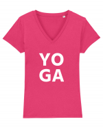 Yoga Design Tricou mânecă scurtă guler V Damă Evoker