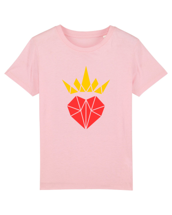 Cute Origami Crowned Heart Cotton Pink