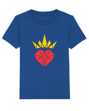 Cute Origami Crowned Heart Majorelle Blue